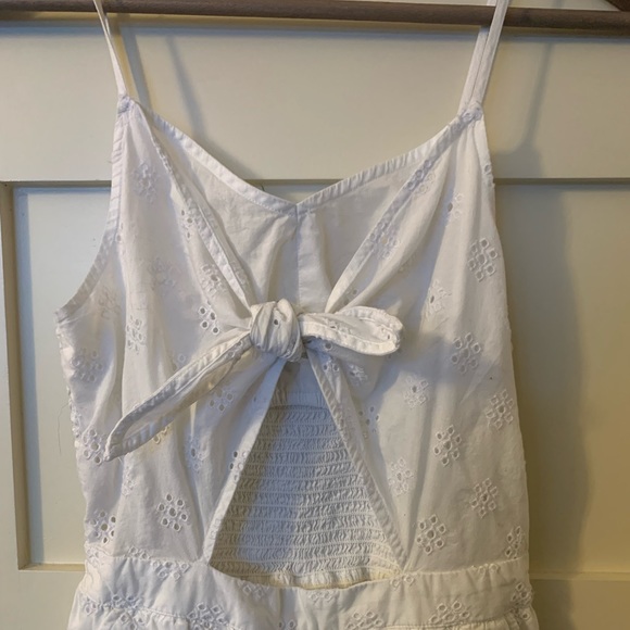 White Front-Tie Romper - Picture 1 of 4